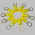 10 x Ring tongue 4-6mm², yellow, M6