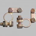 Batterie-Polklemmen, 2er Set, Plus und Minus, Goldlook