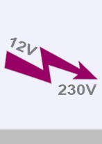 12V auf 230V
