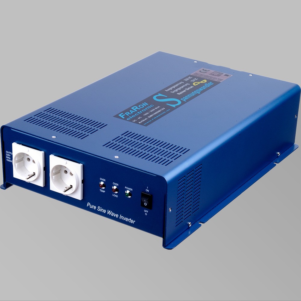 Wechselrichter reiner Sinus 2200 Watt 12V mit FI-Schalter ...